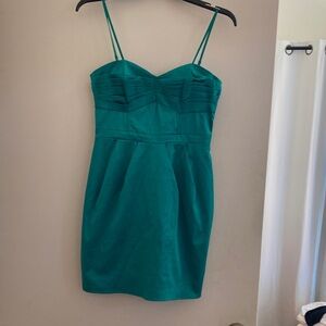 H&M Teal Mini Dress with Spaghetti Straps